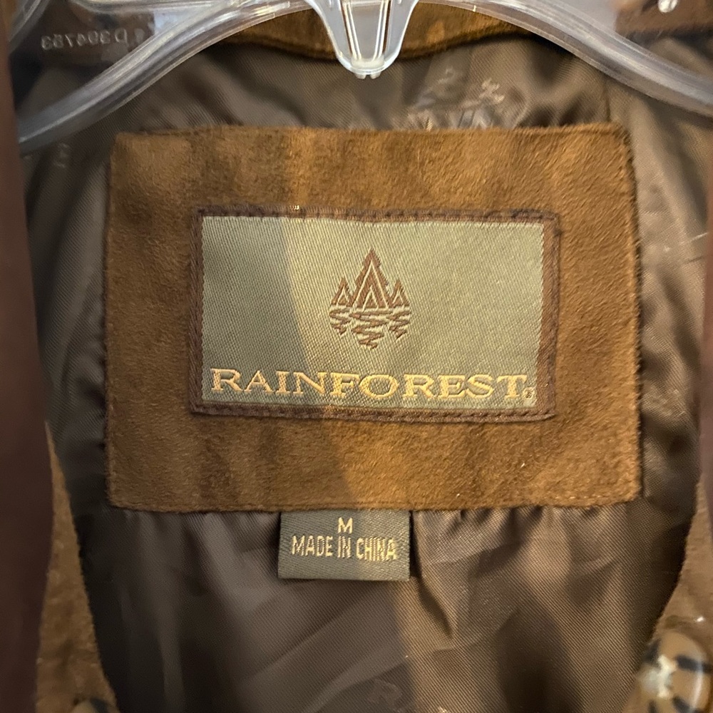 Suede Rainforest Jacket. Brown/M - Picture 2 of 3